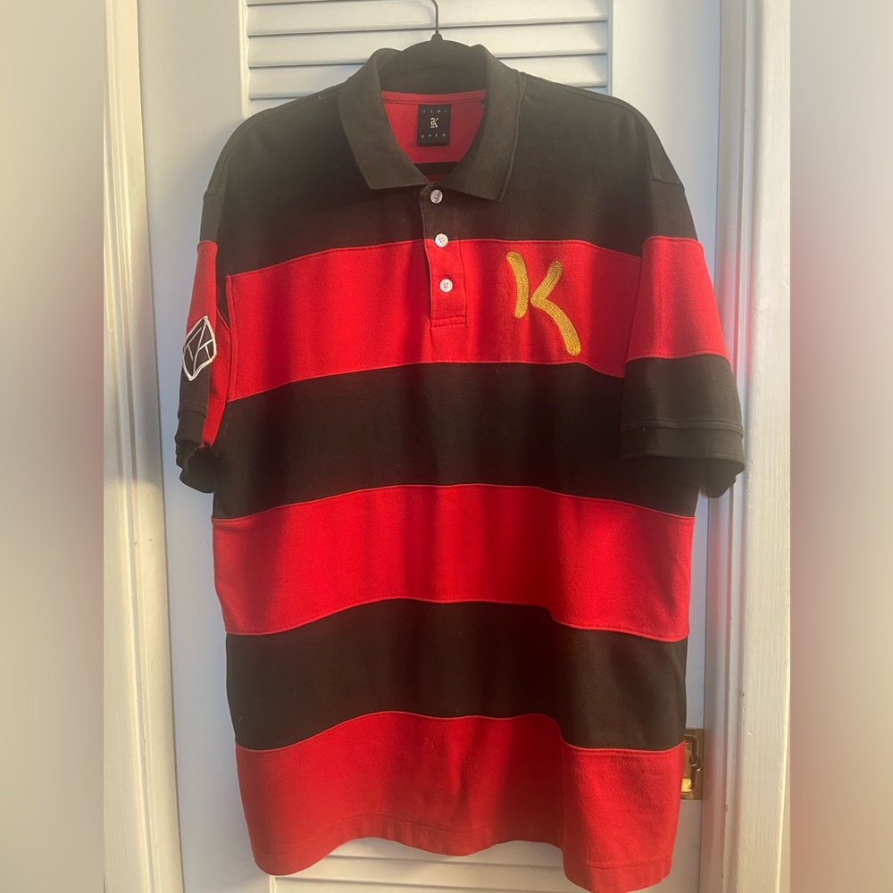Kani Gold Karl Kani XXL 2X Fitted Mens Polo Vintage 90s Y2K Shirt